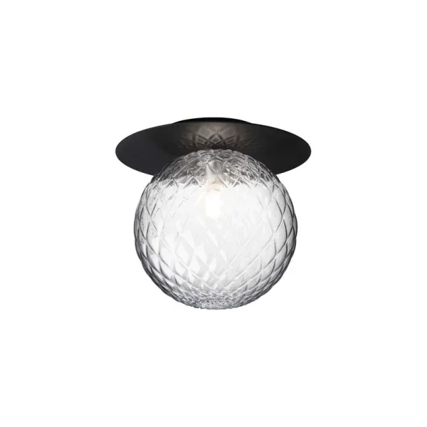 Nuura Aps - Liila 1 Applique Murale/Plafonnier IP44 Large Black/Optic Clear Nuura