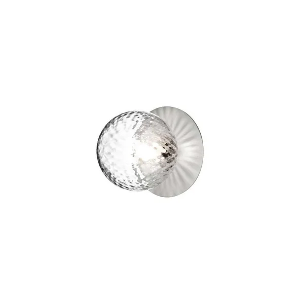 Nuura Aps - Liila 1 Applique Murale/Plafonnier IP44 Medium Light Silver/Optic Clear Nuura