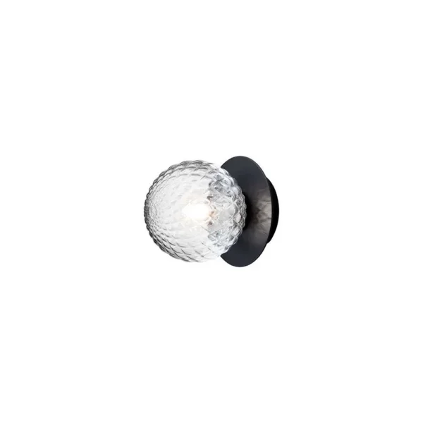 Nuura Aps - Liila 1 Applique Murale/Plafonnier IP44 Small Black/Optic Clear Nuura