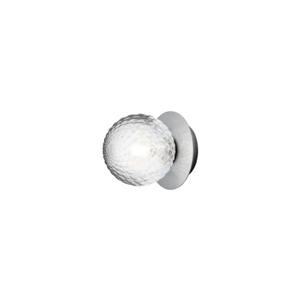 Nuura Aps - Liila 1 Applique Murale/Plafonnier IP44 Small Light Silver/Optic Clear Nuura