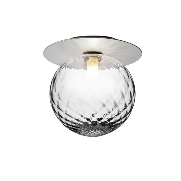 Nuura Aps - Liila 1 Grande applique murale, IP44, blanc chaud, argent/transparent Nuura