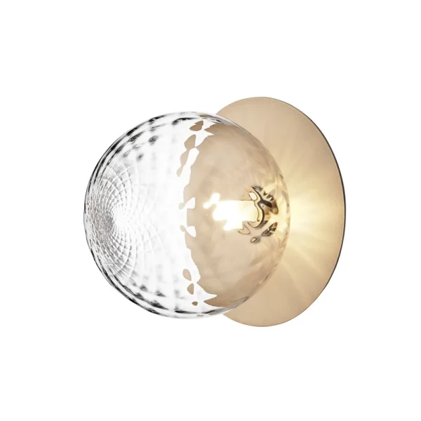 Nuura Aps -  Liila 1 Grande applique murale, IP44, blanc chaud, doré/transparent Nuura