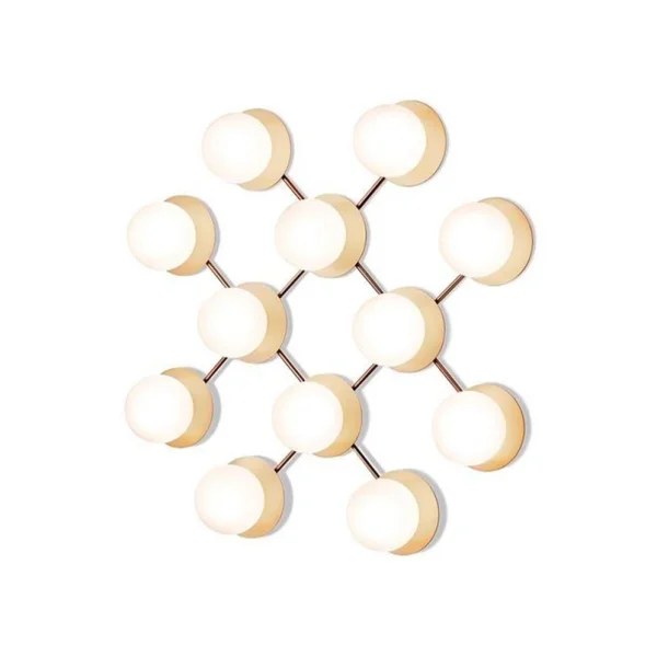 Nuura Aps - Liila 12 Applique Murale/Plafonnier Or Nordique/Blanc Opale Nuura