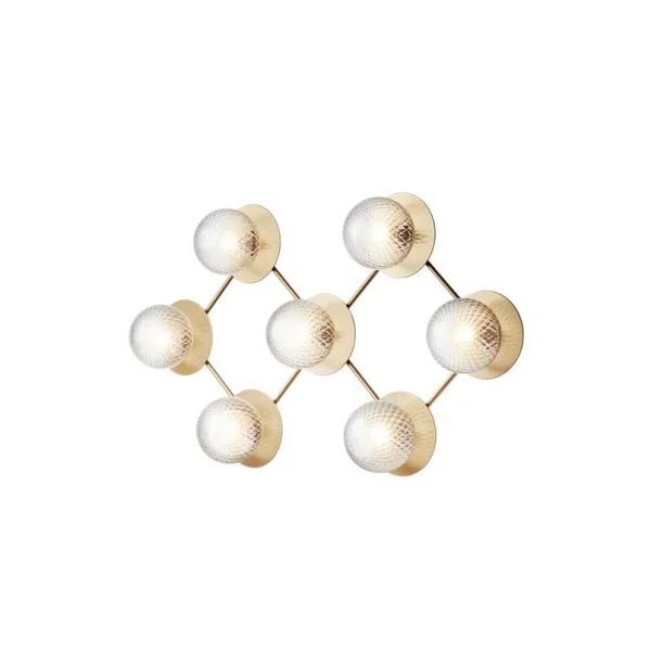 Nuura Aps - Liila 7 Applique Murale/Plafonnier Nordic Gold/Optic Clear Nuura