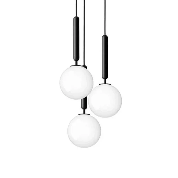 Nuura Aps - Lustre Miira 3, gris/opale, Ø 31 cm, à 3 lampes Nuura