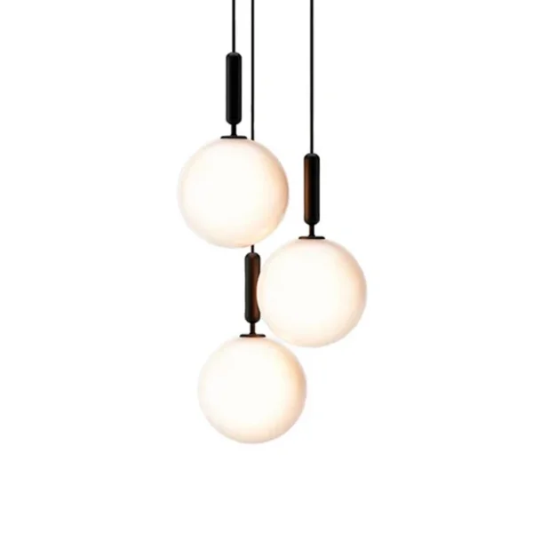 Nuura Aps - Lustre Miira 3, gris/opale, Ø 37 cm, à 3 lampes Nuura