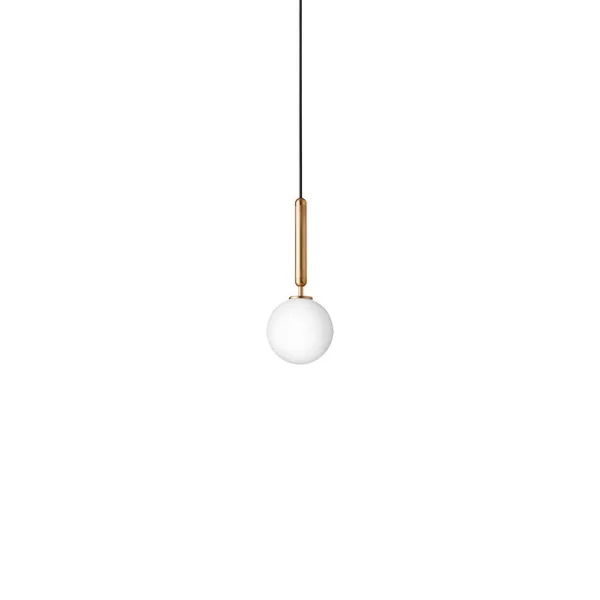 Nuura Aps - Miira 1 Suspension Laiton/Blanc Opale Nuura