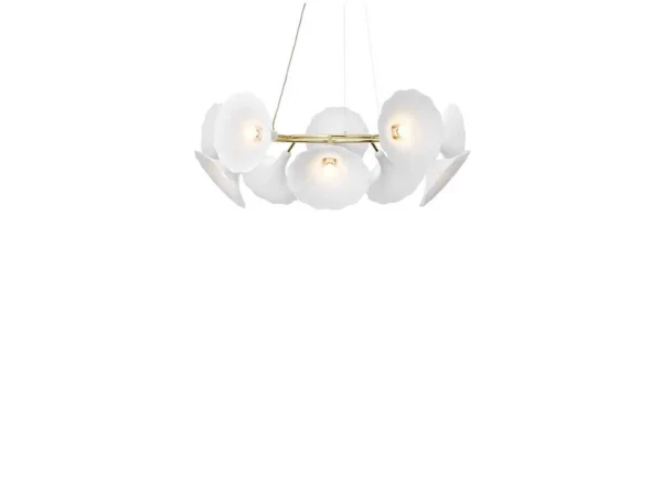 Nuura Aps - Petalii 10 Lustre White/Polished Brass Nuura