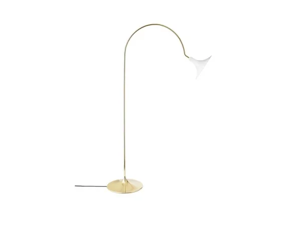 Nuura Aps - Petalii Lampadaire White/Polished Brass Nuura