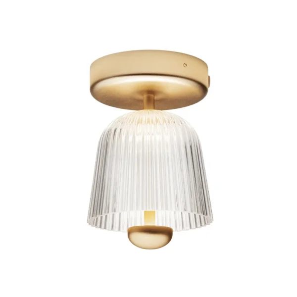 Nuura Aps - Plafonnier Asteea Ø 12 cm laiton/transparent Nuura