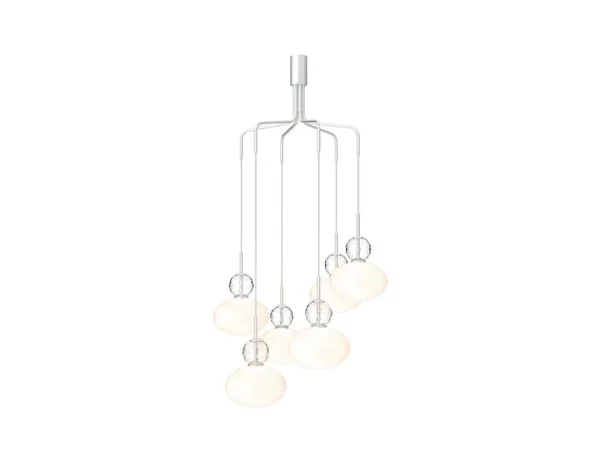 Nuura Aps - Rizzatto Cluster 6 Lustre Satin Silver/Opal Nuura