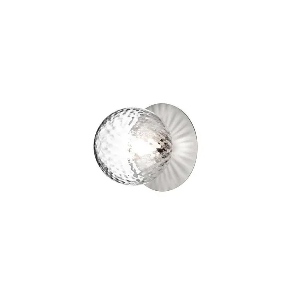 Nuura - Liila 1 Applique Murale/Plafonnier IP44 Medium Light Silver/Optic Clear