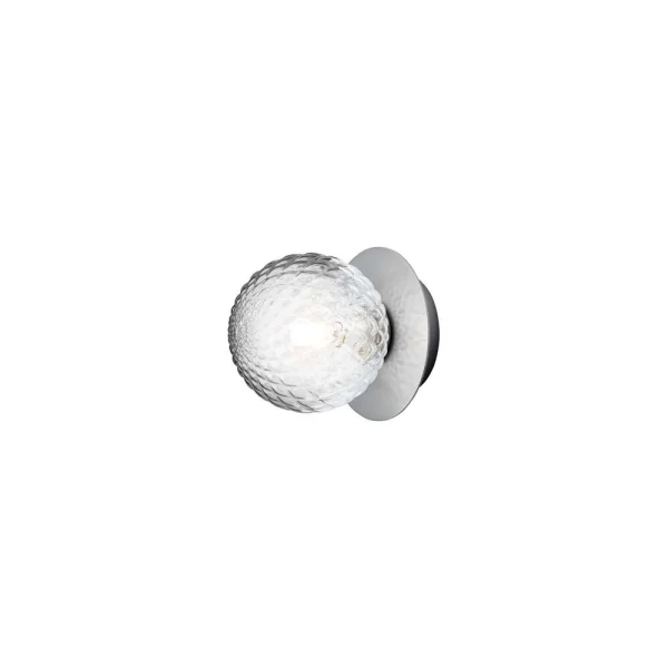 Nuura - Liila 1 Applique Murale/Plafonnier IP44 Small Light Silver/Optic Clear