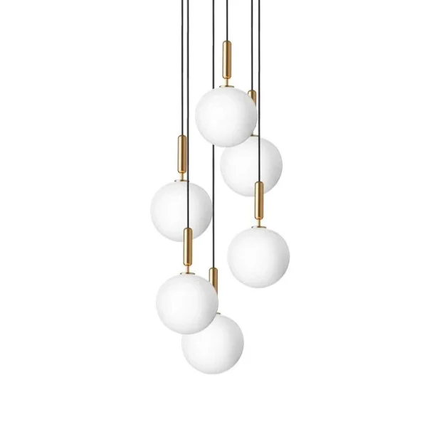 Nuura - Miira 6 Lustre Large Brass/Opal White