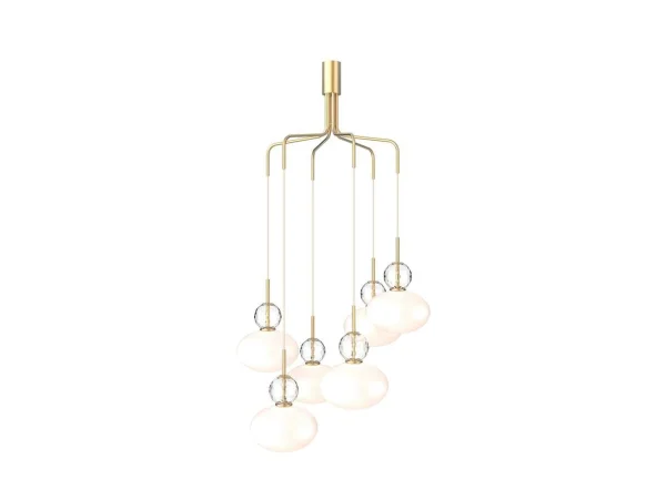 Nuura - Rizzatto Cluster 6 Lustre Satin Brass/Opal