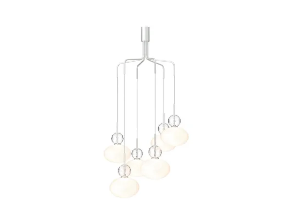 Nuura - Rizzatto Cluster 6 Lustre Satin Silver/Opal