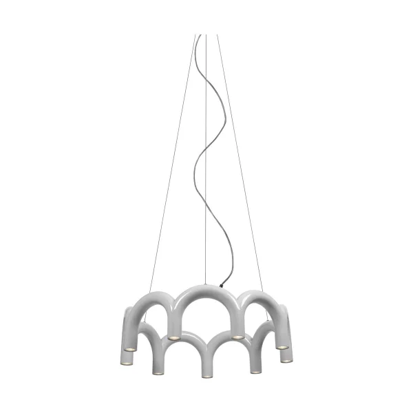 Oblure Pendule Arch circle Ø76 cm Blanc