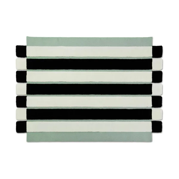 Ogeborg Tapis ODC Segment Rug Collection Stripe Chess Mint-white-black, 154x200 cm