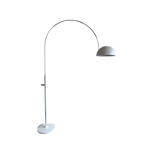 Oluce Lampadaire Coupé 3320 white, structure chromée