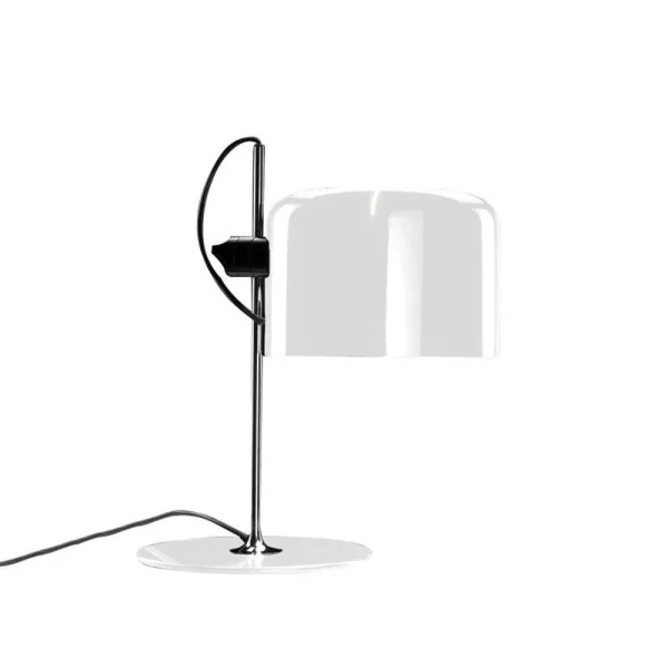 Oluce Lampe de table Coupé 2202 white, structure chromée