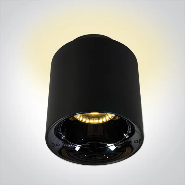 ONE Light Backlight Cylinder - plafonnier - Ø 11,5 x 13 cm - 26W + 2W LED inclus - noir