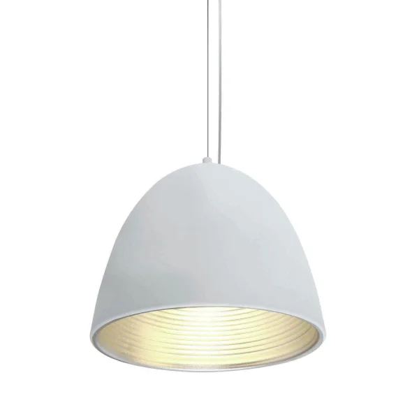 ONE Light Bowl Shade Pendant - lampe suspendue - Ø 30 x 192 cm - blanc et gris