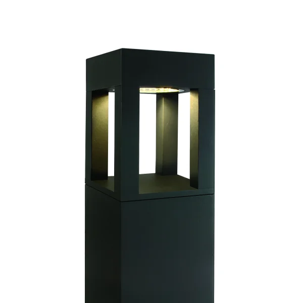 ONE Light Cage Light I - lampe de jardin - 16 x 16 x 60 cm - 22W LED inclus - IP65 - anthracite - couleur de lumière blanc chaud