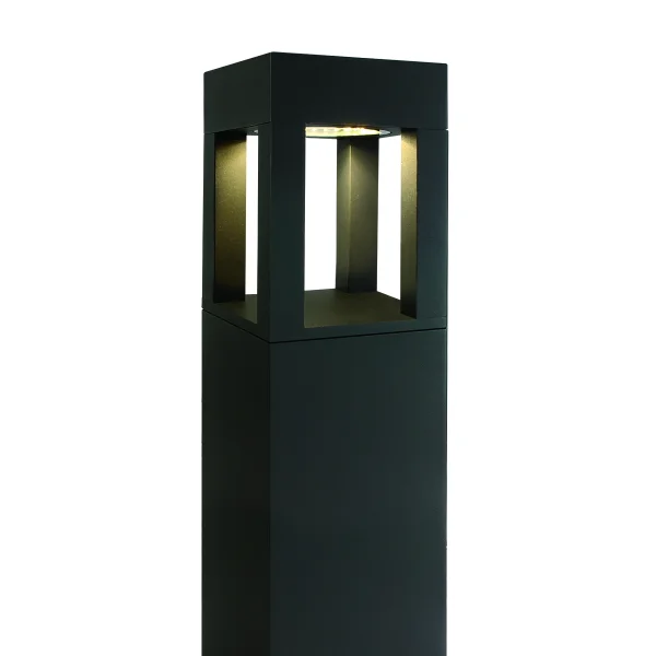ONE Light Cage Light II - lampe de jardin - 16 x 16 x 90 cm - 22W LED inclus - IP65 - anthracite - couleur de lumière blanc chaud