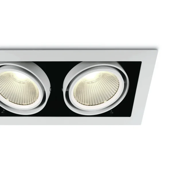 ONE Light COB Box Type Shop - spot à encastrer - 350 x 185 mm, 320 x 160 mm taille d'encastrement - 2 x 30W LED inclus - blanc