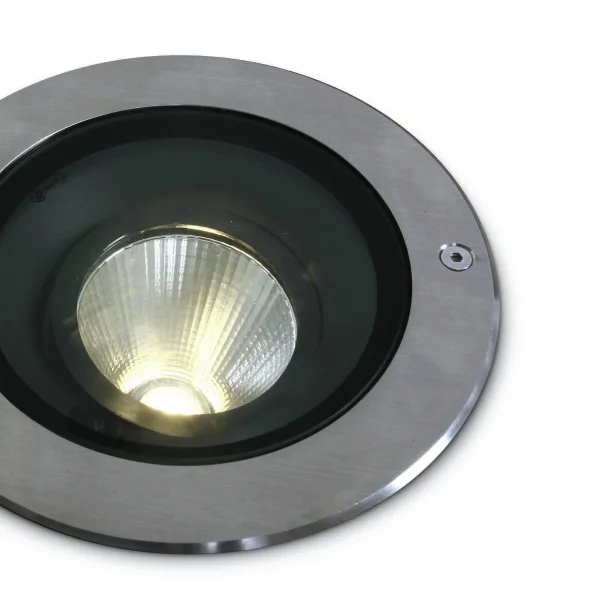 ONE Light COB Inground Adjustable Range - spot sol extérieur - Ø 185 mm, Ø 230 mm à encastrer - 15W LED dimmable inclus - IP67 - acier inoxydable