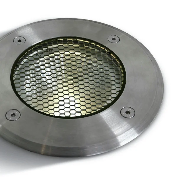 ONE Light COB Inground Range - spot extérieur - Ø 145 mm, Ø 132 encastré - 20W LED dimmable inclus - IP67 - acier inoxydable - couleur blanc chaud