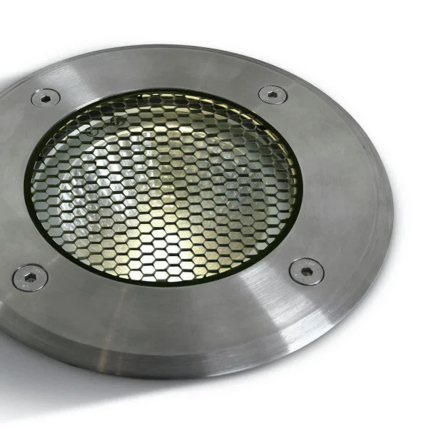 ONE Light COB Inground Range - spot extérieur - Ø 145 mm, Ø 132 mm à encastrer - 20W LED dimmable inclus - IP67 - acier inoxydable - couleur blanche