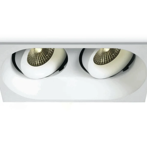 ONE Light COB Outdoor/Bathroom - spot encastré - 168 x 90 mm, 160 x 83 mm taille d'encastrement - 7W LED dimmable inclus - IP54 - blanc