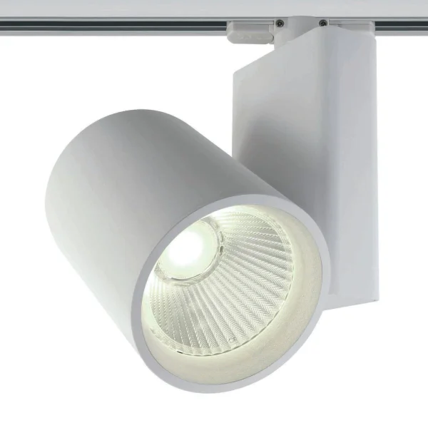 ONE Light COB Track Spot - spot sur rail avec COB LED - système de rail triphasé - Ø 10 x 14 cm - 42W LED inclus - blanc - couleur de lumière blanche
