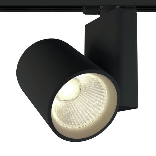 ONE Light COB Track Spot - spot sur rail avec COB LED - système de rail triphasé - Ø 10 x 14 cm - 42W LED inclus - noir - couleur de lumière blanc chaud