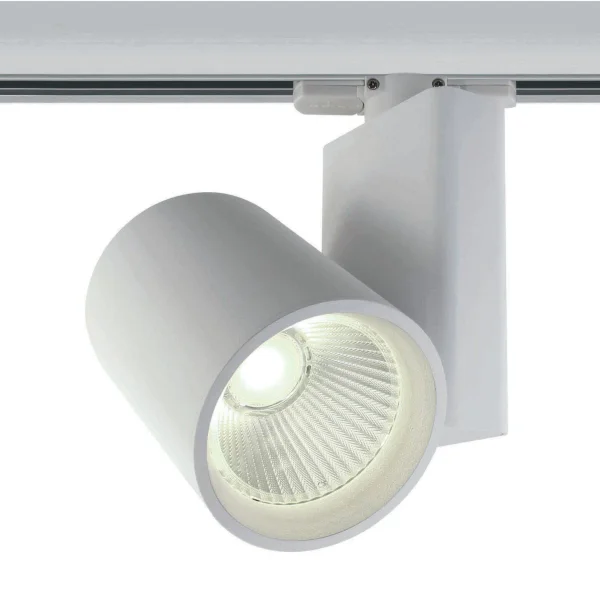 ONE Light COB Track Spot - spot sur rail avec COB LED - système de rail triphasé - Ø 9 x 14 cm - 30W LED inclus - blanc - couleur de lumière blanche