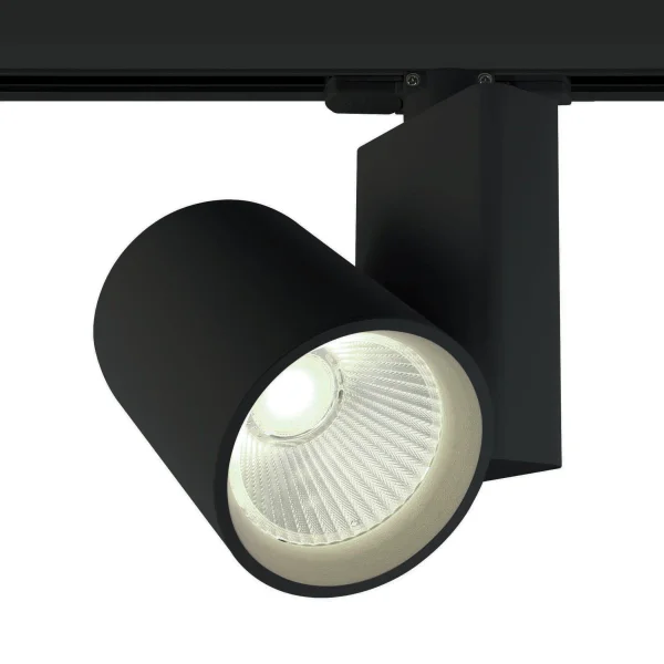 ONE Light COB Track Spot - spot sur rail avec COB LED - système de rail triphasé - Ø 9 x 14 cm - 30W LED inclus - noir - couleur de lumière blanche
