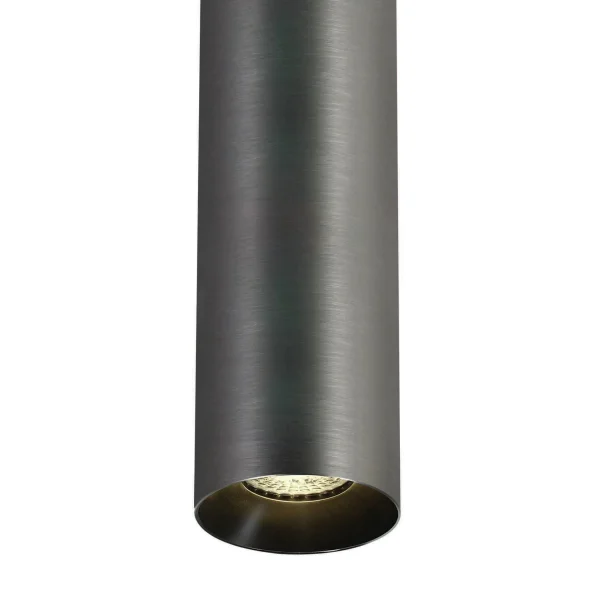 ONE Light Cylinder - lampe suspendue - Ø 7,5 x 240 cm - gris métal