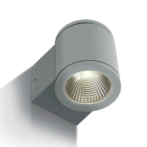 ONE Light cylindre mural extérieur - applique murale extérieure - 8 x 10,6 x 9 cm - 6W LED inclus - IP54 - gris