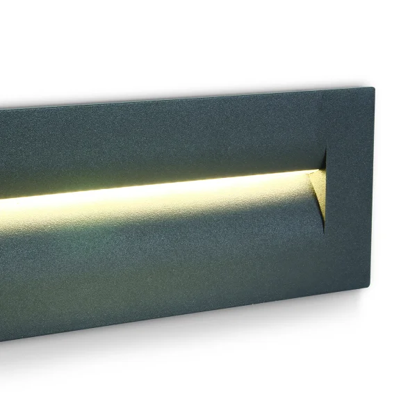 ONE Light Dark Light - applique murale encastrée - 25 x 7,3 x 8,7 cm - 8,5W LED inclus - IP65 - anthracite