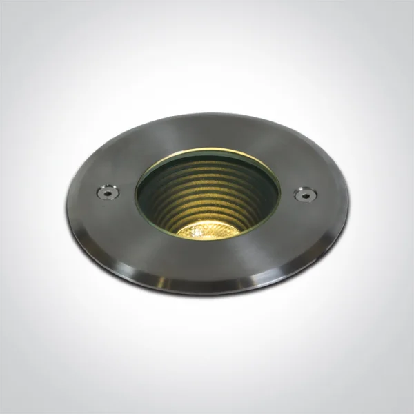 ONE Light Dark Light Inground Range - spot sol extérieur - Ø 150 mm, Ø 137 mm à encastrer - 10W LED inclus - IP67 - acier inoxydable