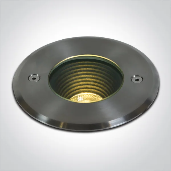 ONE Light Dark Light Inground Range - spot sol extérieur - Ø 180 mm, Ø 165 mm à encastrer - 15W LED inclus - IP67 - métallique