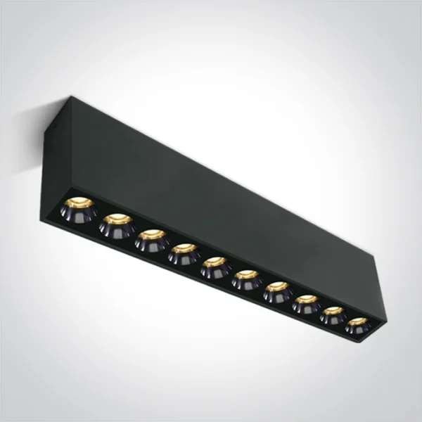 ONE Light Dark Light Plafonniers - plafonniers - 27,3 x 3,7 x 8,3 cm - 24W LED inclus - noir