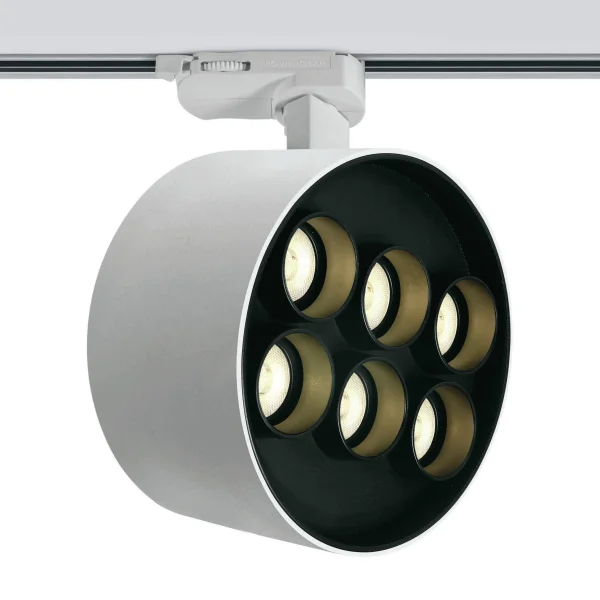 ONE Light Dark Light Tubes - spot sur rail - système de rail triphasé - Ø 13,5 x 7,7 cm - 36W LED inclus - blanc