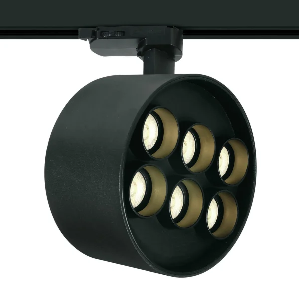 ONE Light Dark Light Tubes - spot sur rail - système de rail triphasé - Ø 13,5 x 7,7 cm - 36W LED inclus - noir