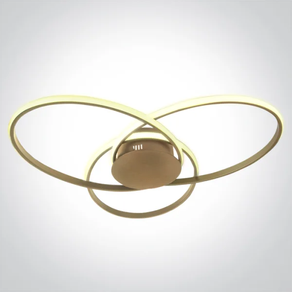ONE Light Décoratif - plafonnier - 65 x 8,2 cm - 60W dimmable LED inclus - champagne