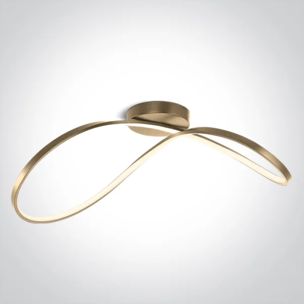ONE Light Décoratif - plafonnier - 70 x 32 x 27 cm - 40W LED dimmable inclus - champagne