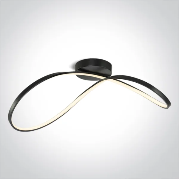ONE Light Décoratif - plafonnier - 70 x 32 x 27 cm - 40W LED dimmable inclus - noir