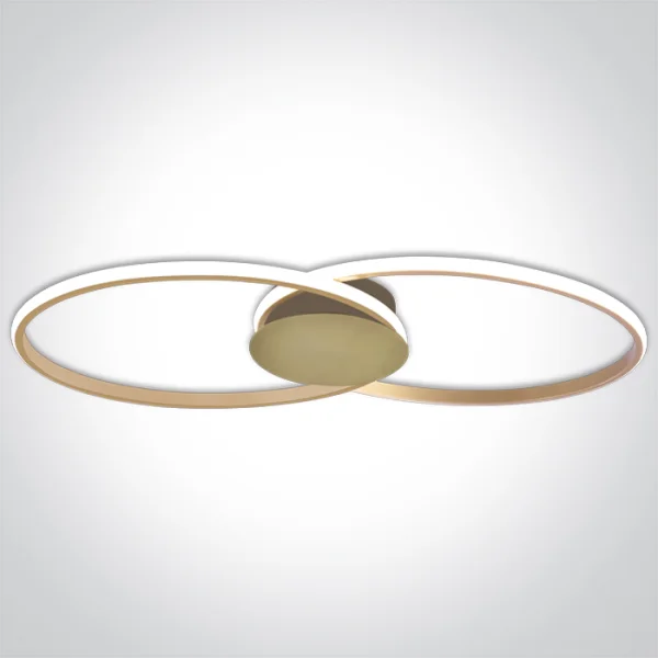 ONE Light Décoratif - plafonnier - 71 x 6 cm - 40W LED dimmable inclus - champagne