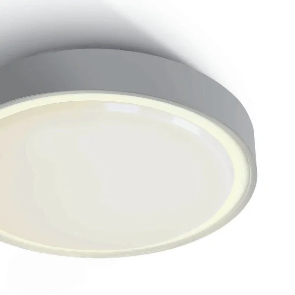 ONE Light Emergency LED Plafo - plafonnier extérieur - Ø 30 x 7,5 cm - 15W LED inclus - IP65 - gris